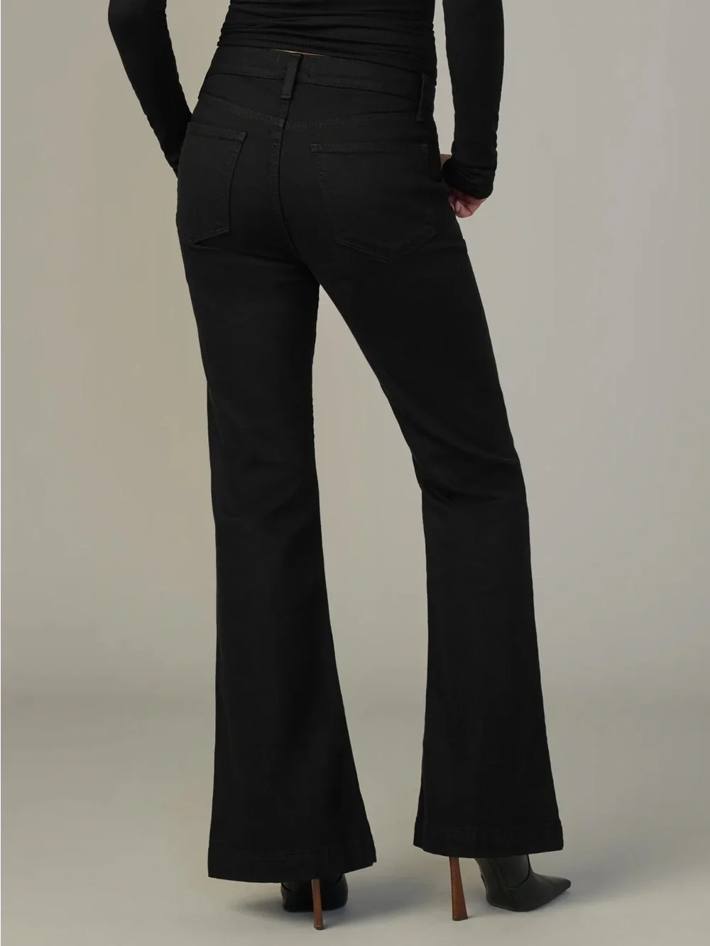 Joe's Jeans Black High-Rise Petite Flare